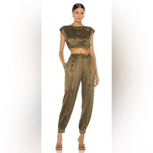 Nicholas Silk Trousers & Crop Top Set
